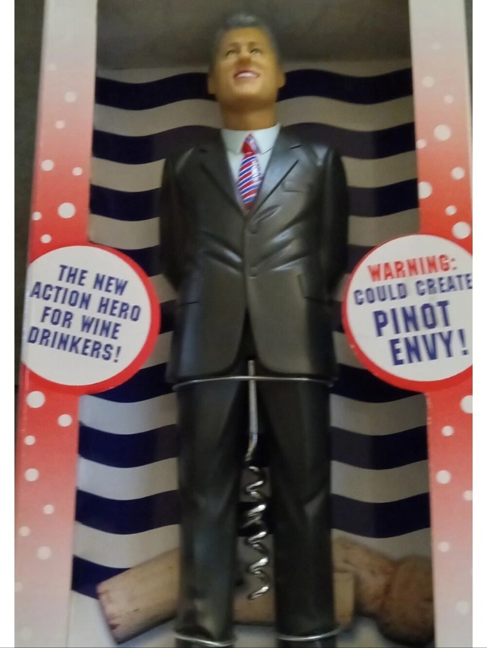 PRESIDENT BILL CLINTON Cork Screw Action Figure